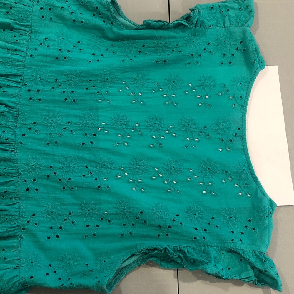 ANDREE BY UNIT Teal Eyelet Mini Dress - Picture 8 of 9